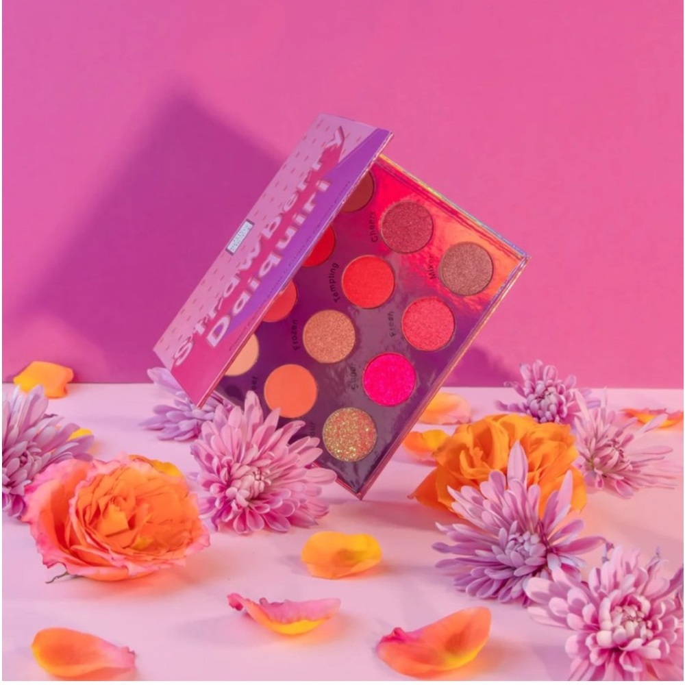 The Beauty Crop Strawberry Daquri Eyeshadow Palette - Pink, Orange, Gold